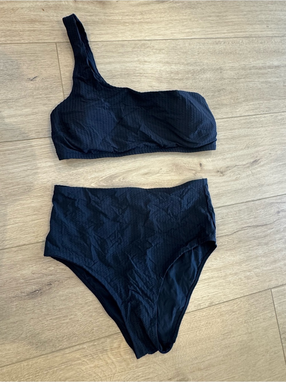 Lululemon One-Shoulder Black Bikini Set